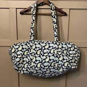𝅺nantucket Paisley Quilted  Large Travel Duffel Bag